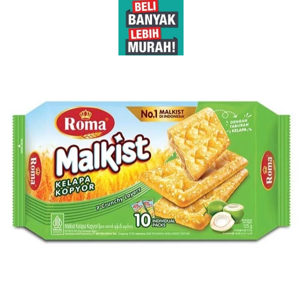 

ROMA MALKIST KELAPA KOPYOR 105GR ( BELI BANYAK LEBH MURAH )