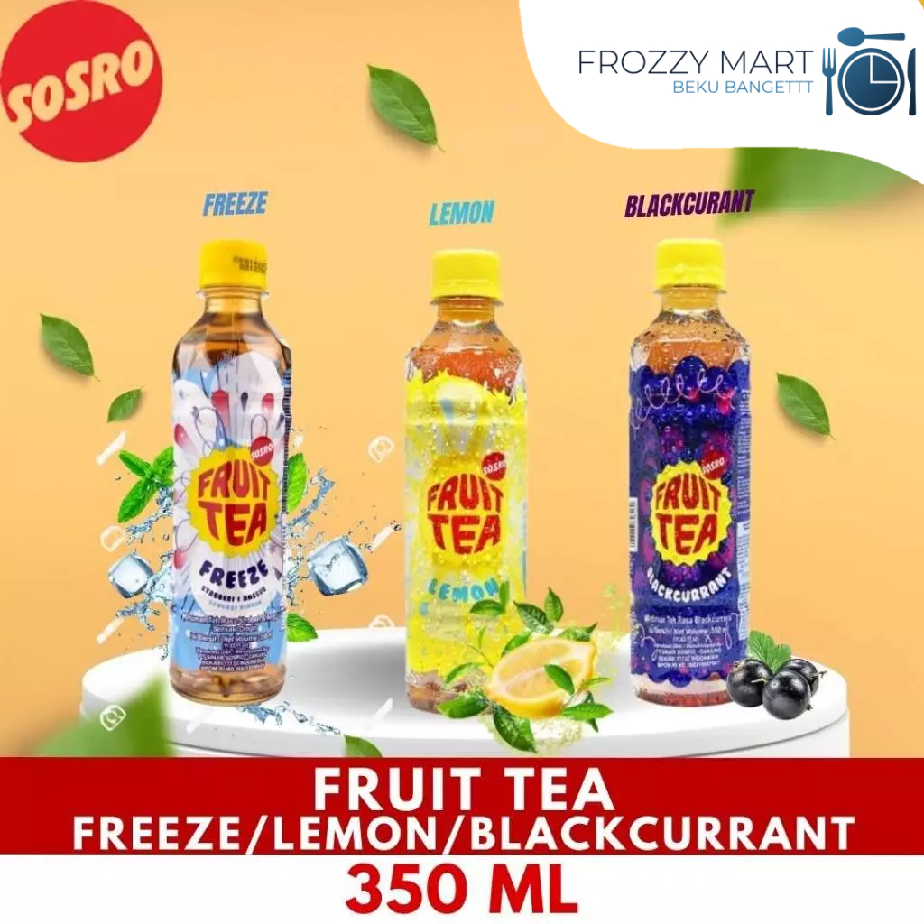 

Fruit Tea 350ml – Blackcurrant, Freeze, Lemon | Minuman Teh Dingin Segar Botol