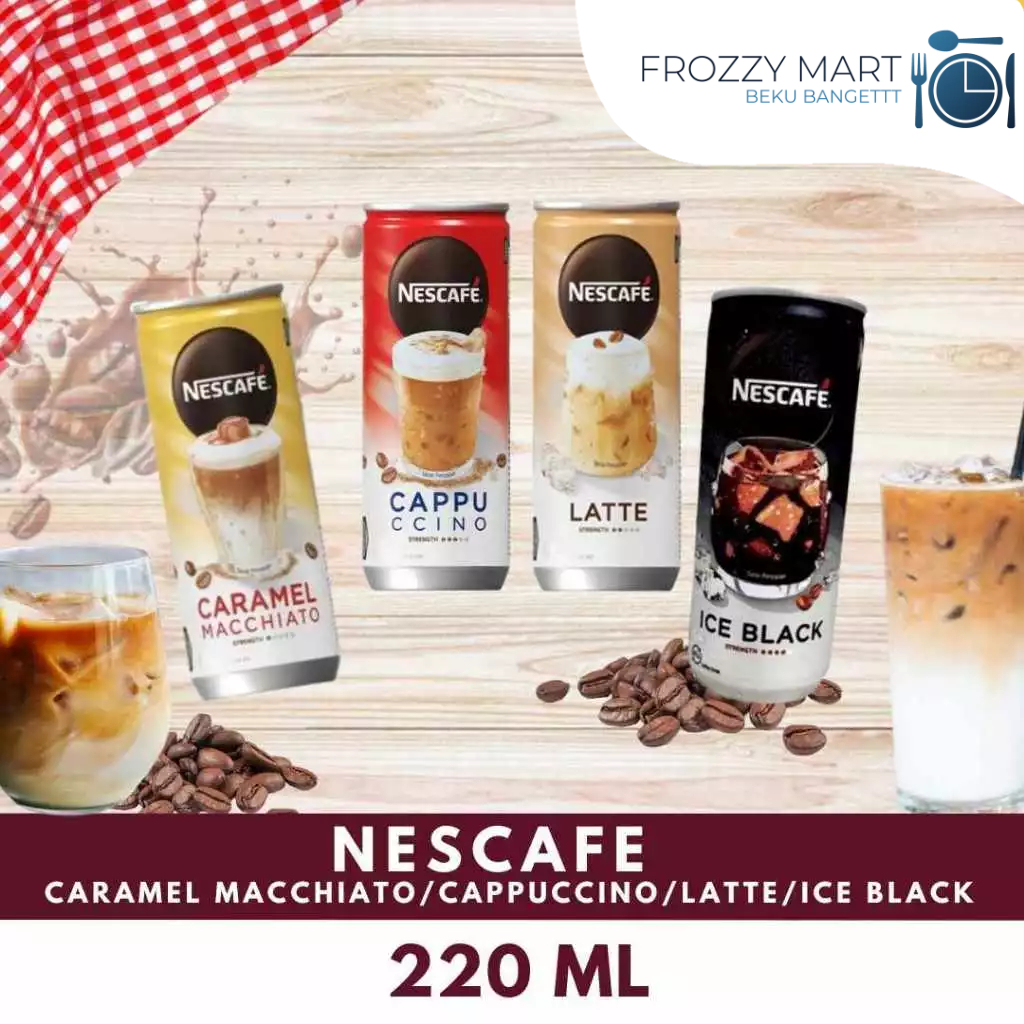 

NESCAFÉ Botol 220ml – Ice Black, Latte, Caramel Macchiato, Cappuccino | Kopi Siap Minum Dingin