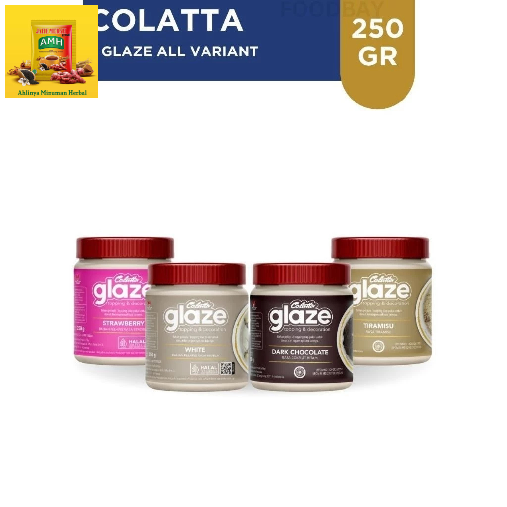 

Colatta Collata Glaze Coklat , Glaze Tiramisu 250gr / Selai Coklat / Topping Coklat
