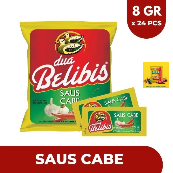 

1 Pack isi 24 Sachet - Dua Belibis Saos Cabe 8gr | Saus Sachet | Saus Sambal | Saus Cabai