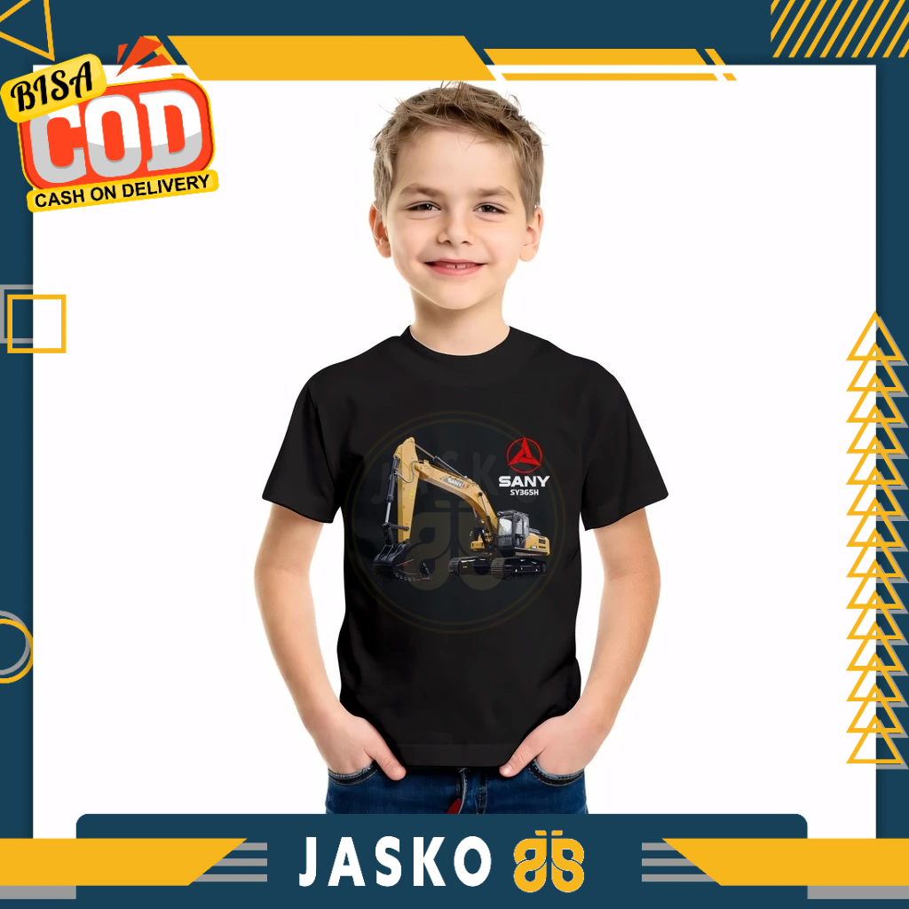 Baju Tshirt Excavator SANY SY365H Operator Alat Berat Kaos Distro