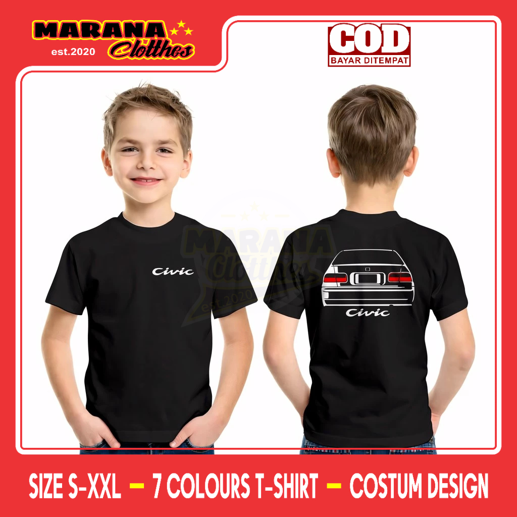 Kaos Anak CIVIC GENIO DB Baju Otomotif