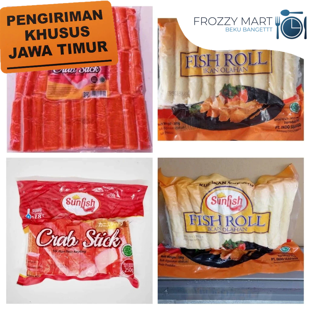 

Sunfish Olahan Ikan | Crab Stick | Fish Roll | Kemasan 250gr - 500gr - 1kg
