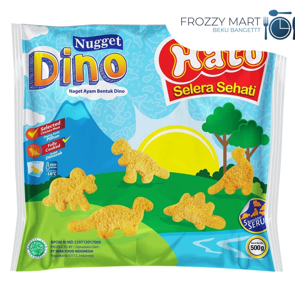 

HATO Nugget Dino 500gr | Nugget Ayam Bentuk Dinosaurus Lucu & Lezat