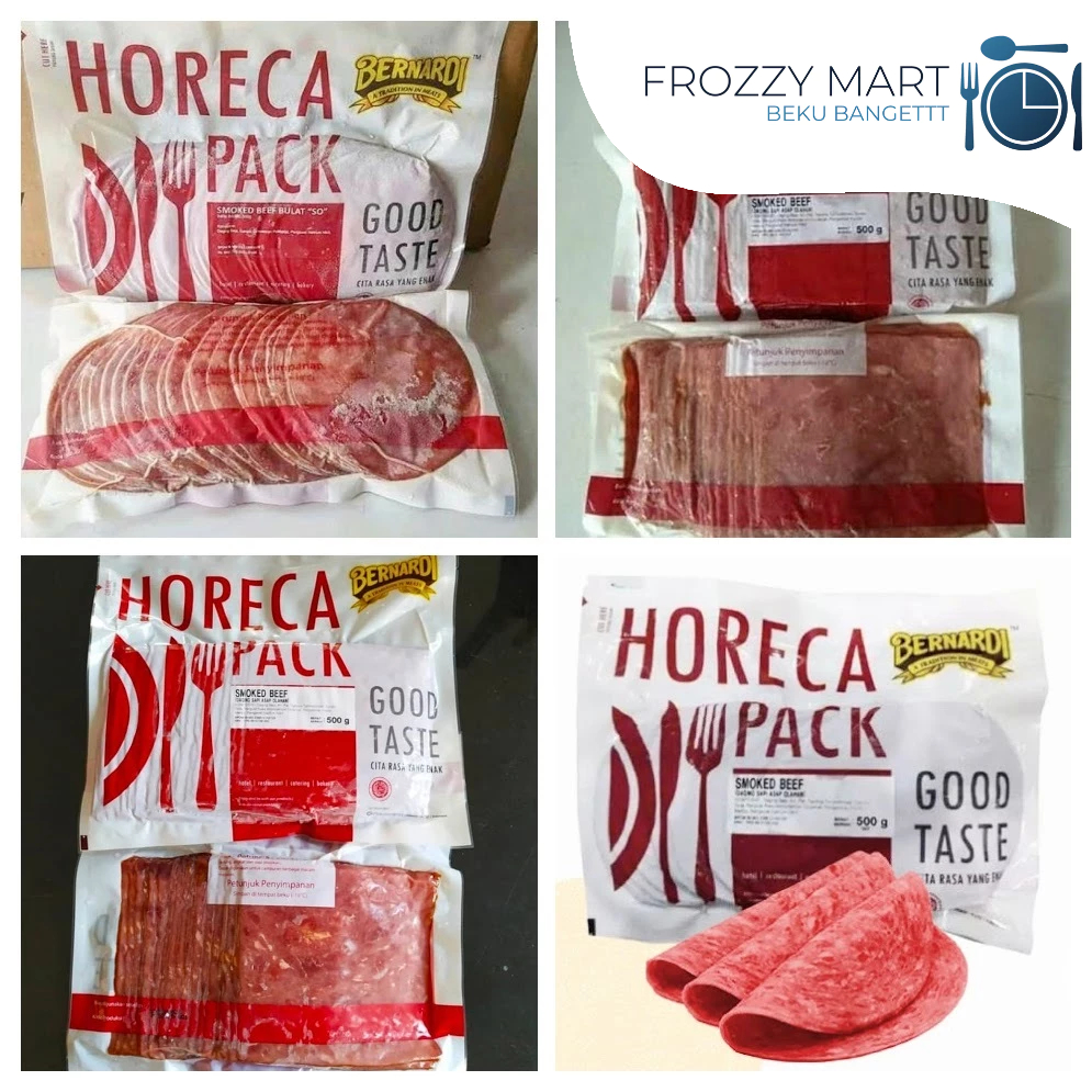 

Bernardi Smoked Beef Horeca Pack | Bulat isi 26 slices | Kotak isi 20 slices | 500gr