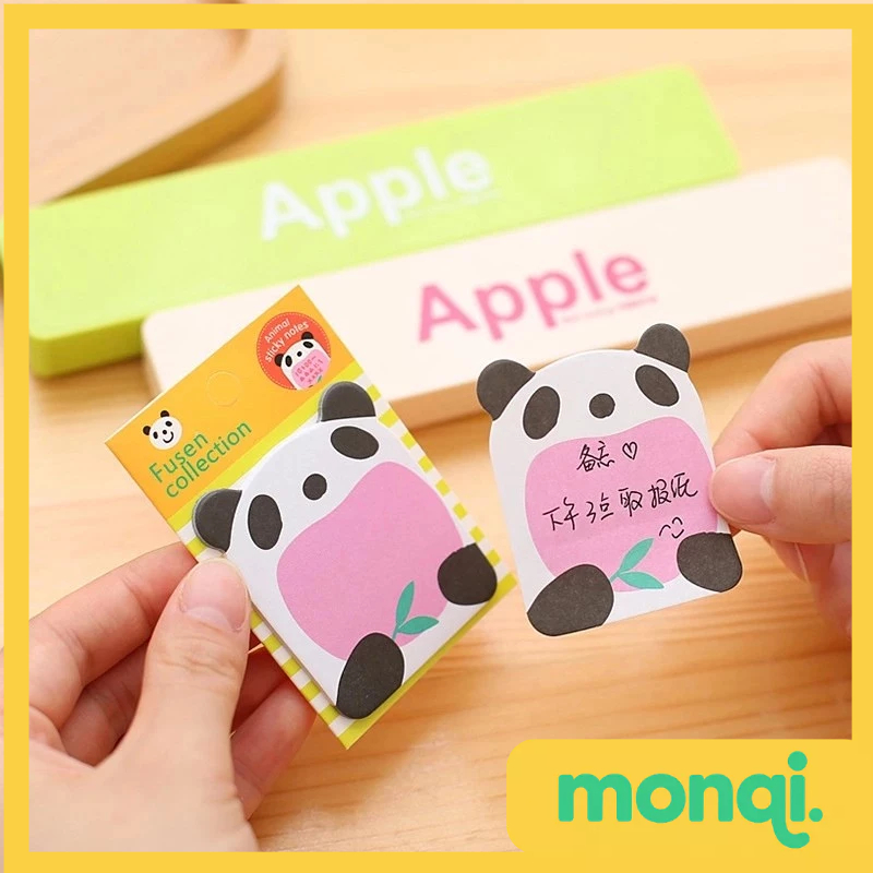 

MONQI Sticky Notes Motif Hewan Tempelan Kertas Catatan Memo Note Karakter Animal Mini Book Karakter Binatang Lucu