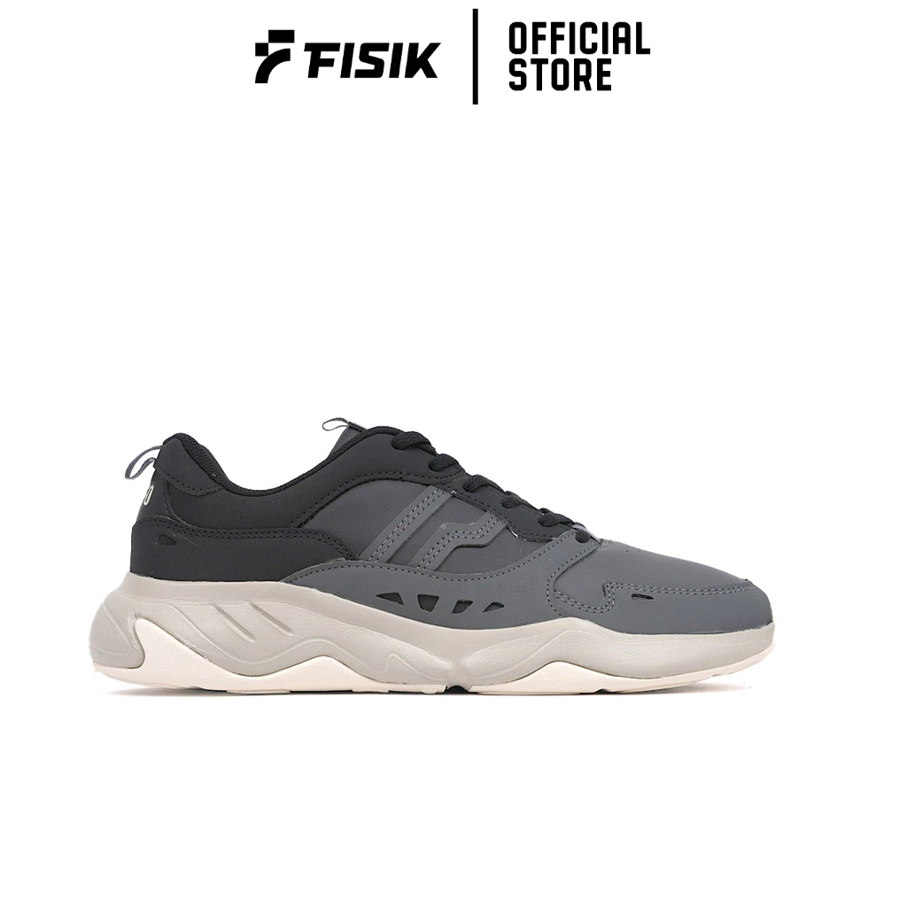 PIERO SEPATU SNEAKERS PRIA ERGO ST BLACK/GULL GREY/TAN PIE1000013