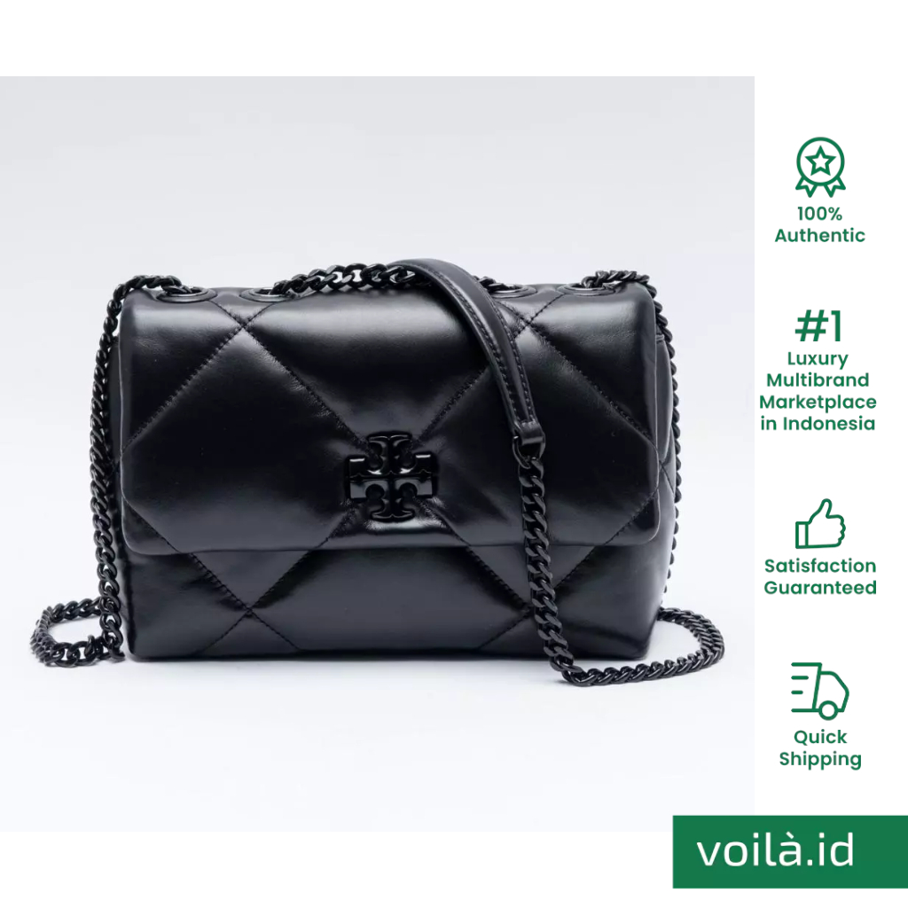 Kira Diamond Leather Bag Black