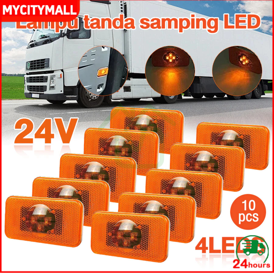 10PCS Lampu Sein Samping Truk LED / Lampu Variasi Truk / Lampu Volvo / Lampu / Truk Lampu Led / Truk