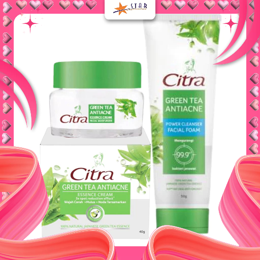 * STAR * Citra Paket Green Tea AntiAcne (cream 40g,foam100g)/