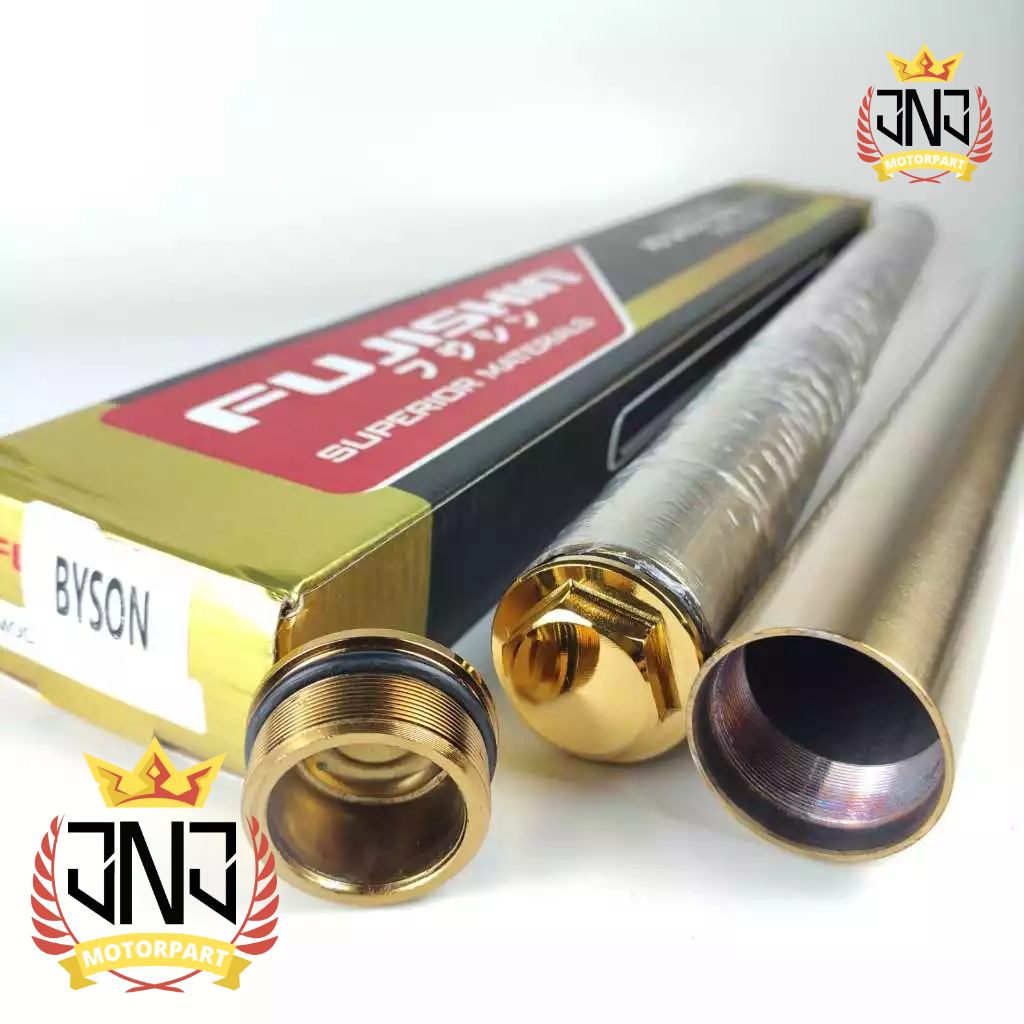 AS SHOCK DEPAN GOLD YAMAHA BYSON (45P) P:57CM D:41MM FRONT PIPE SHOK SOK FUJISHIN [JNJ]