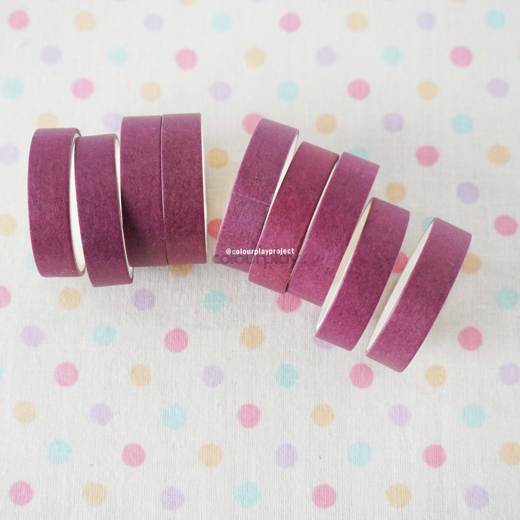 

W1258 Solid Colours 9mm x 2m Washi / Masking tape [Colourplay]