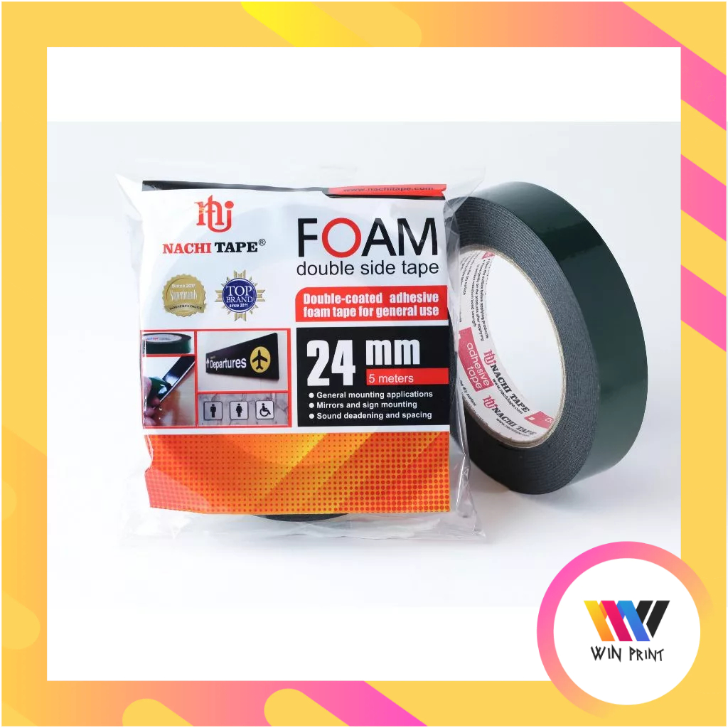 

Solasi Busa 2 Sisi NACHI 24 mm / Double Foam Tape NACHI Tape 24 mm