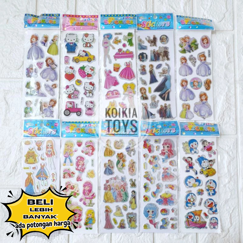 

Stiker karakter anak stiker timbul tempelan karakter sticker bagus murah