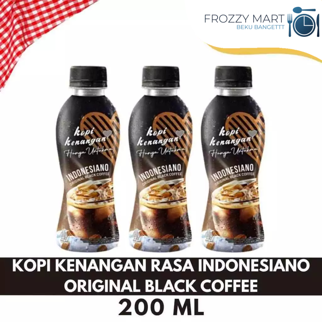 Kopi Kenangan Botol 200ml–220ml – Caffè Latte, Mantanchino, Black Aren, Indonesian Black Coffee