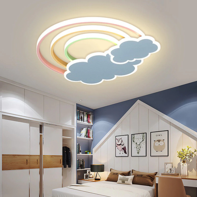 Lampu Plafon Kamar Anak Awan Pelangi Lampu Hias Kartun Rainbow Kamar Ttidur Lampu Kamar Tidur Anak P