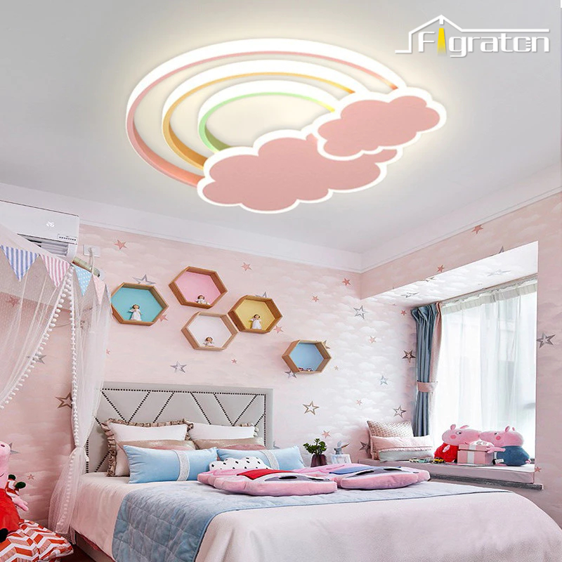 Lampu Plafon Kamar Anak Awan Pelangi Lampu Hias Kartun Rainbow Kamar Ttidur Lampu Kamar Tidur Anak