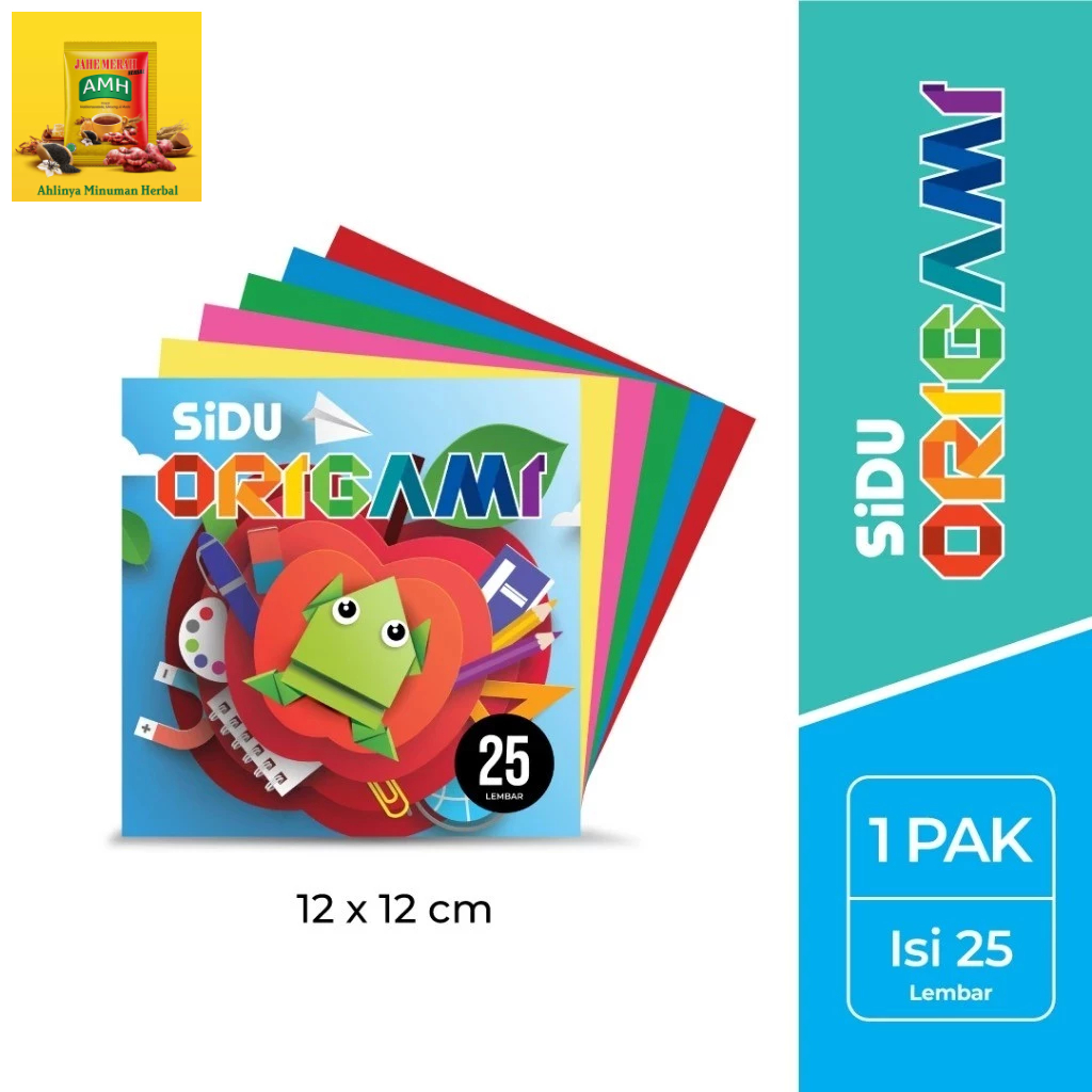 

SiDU Kertas Origami 12 x 12 cm - 25 Lembar | Kertas Origami