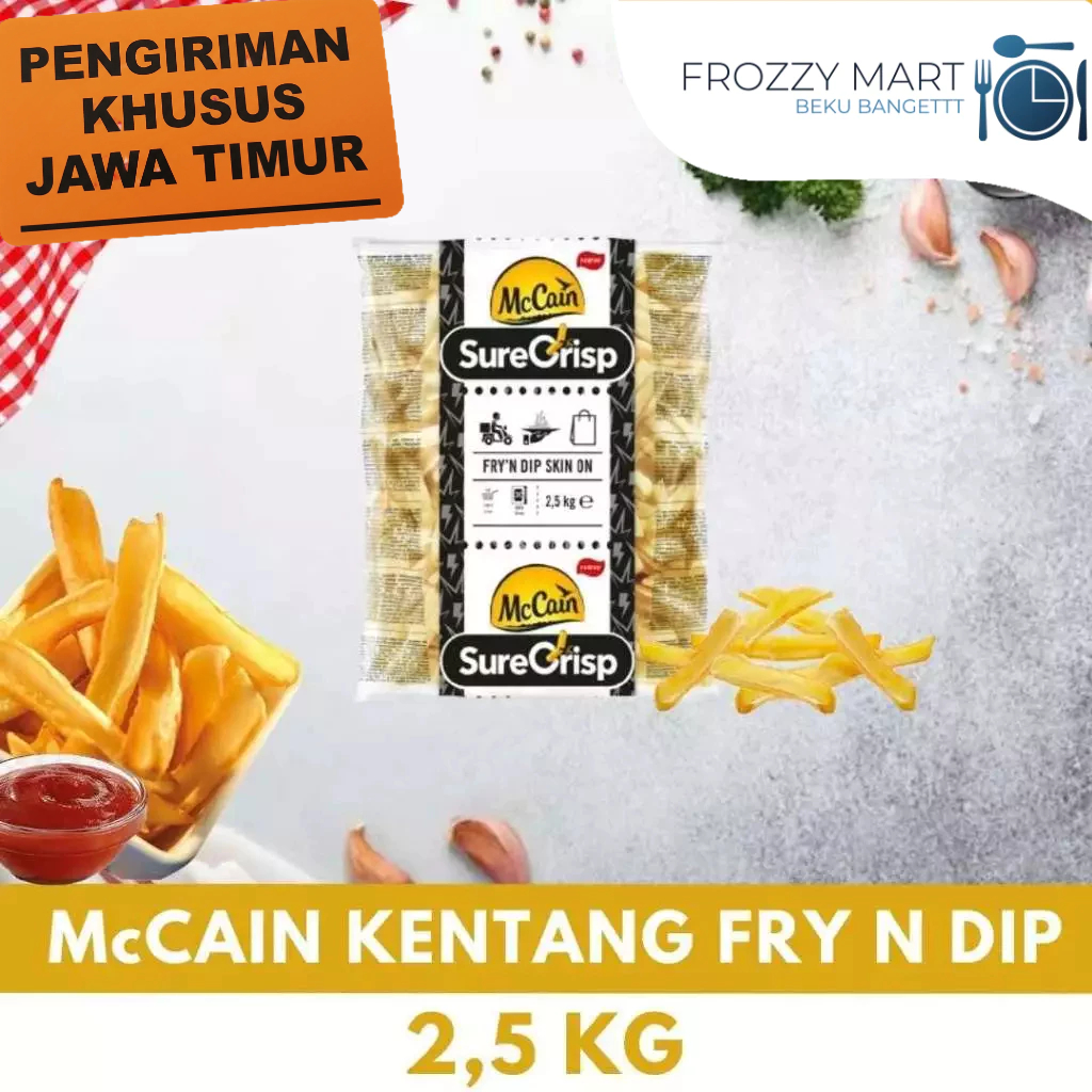

McCain Kentang Fry N Dip 2.5 KG | Kentang Goreng Premium Frozen Food