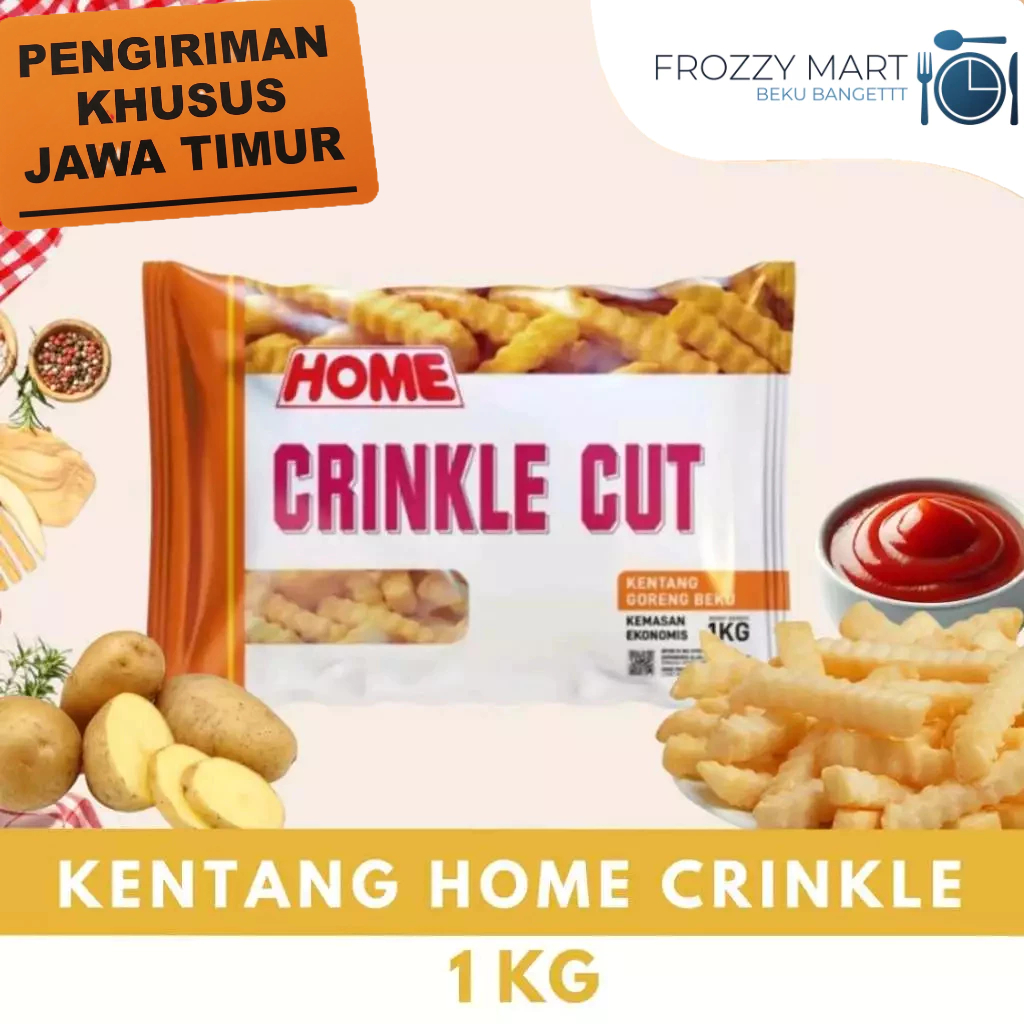 

KENTANG HOME 1kg – Shoestring / Crinkle Cut Frozen Siap Goreng
