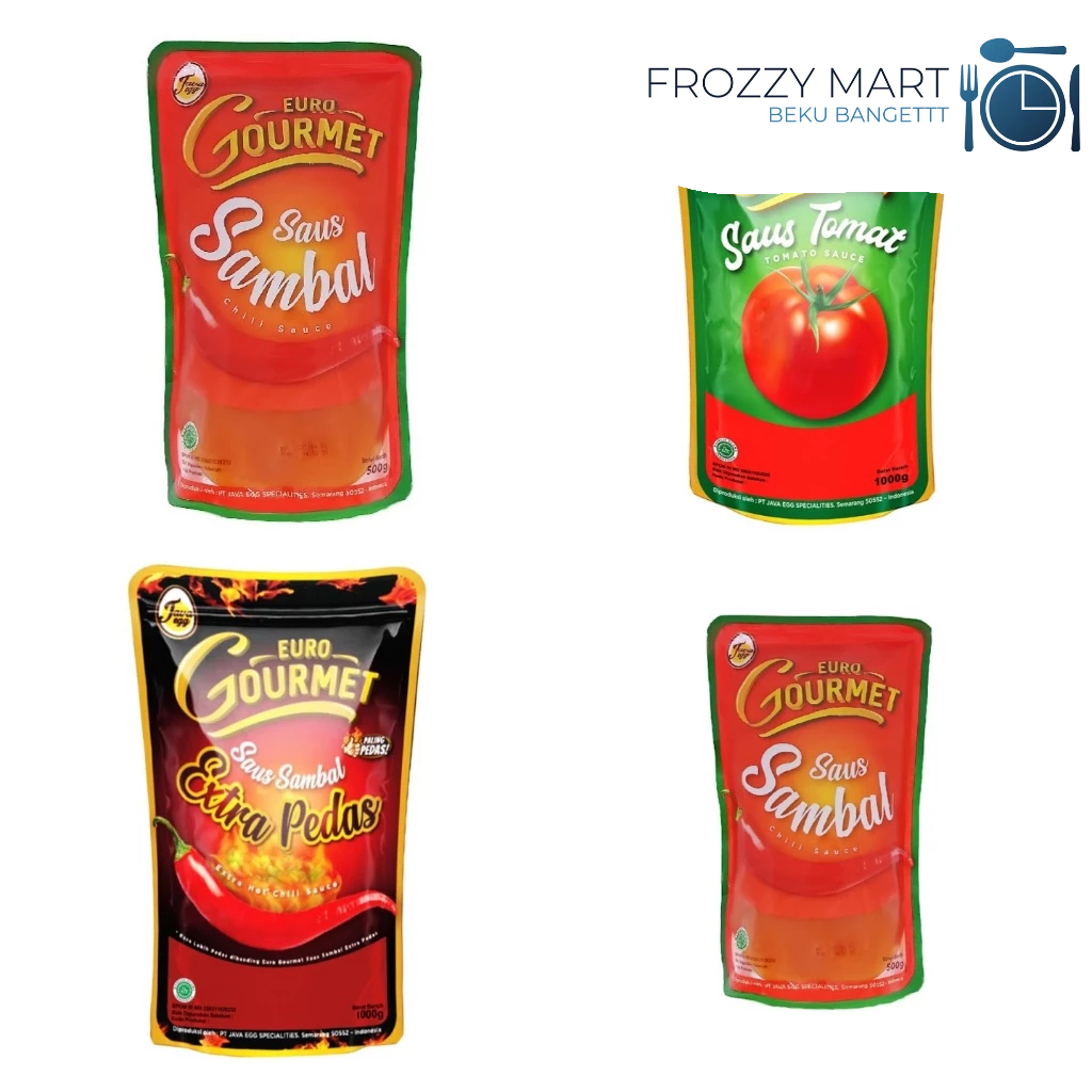Euro Gourmet Saus Tomat | Saus Sambal |  Saus Sambal Extra Pedas