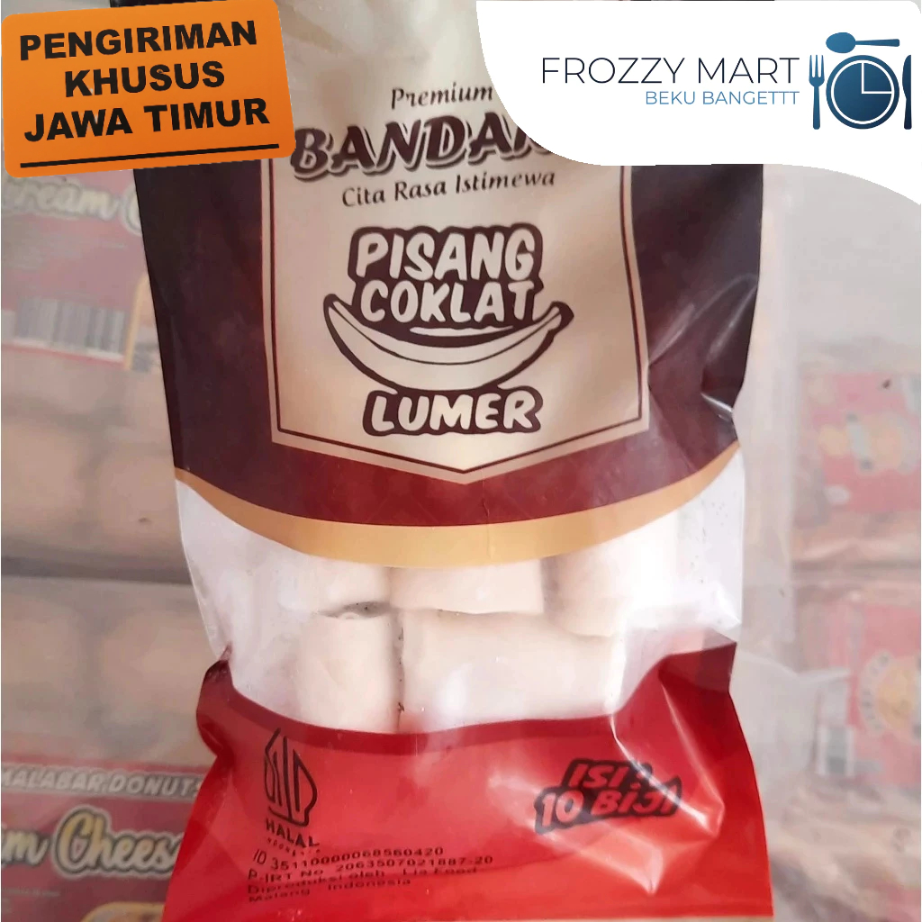 

Pisang Coklat Lumer Bandara Isi 10 | 300g | Camilan Piscok Frozen Siap Goreng