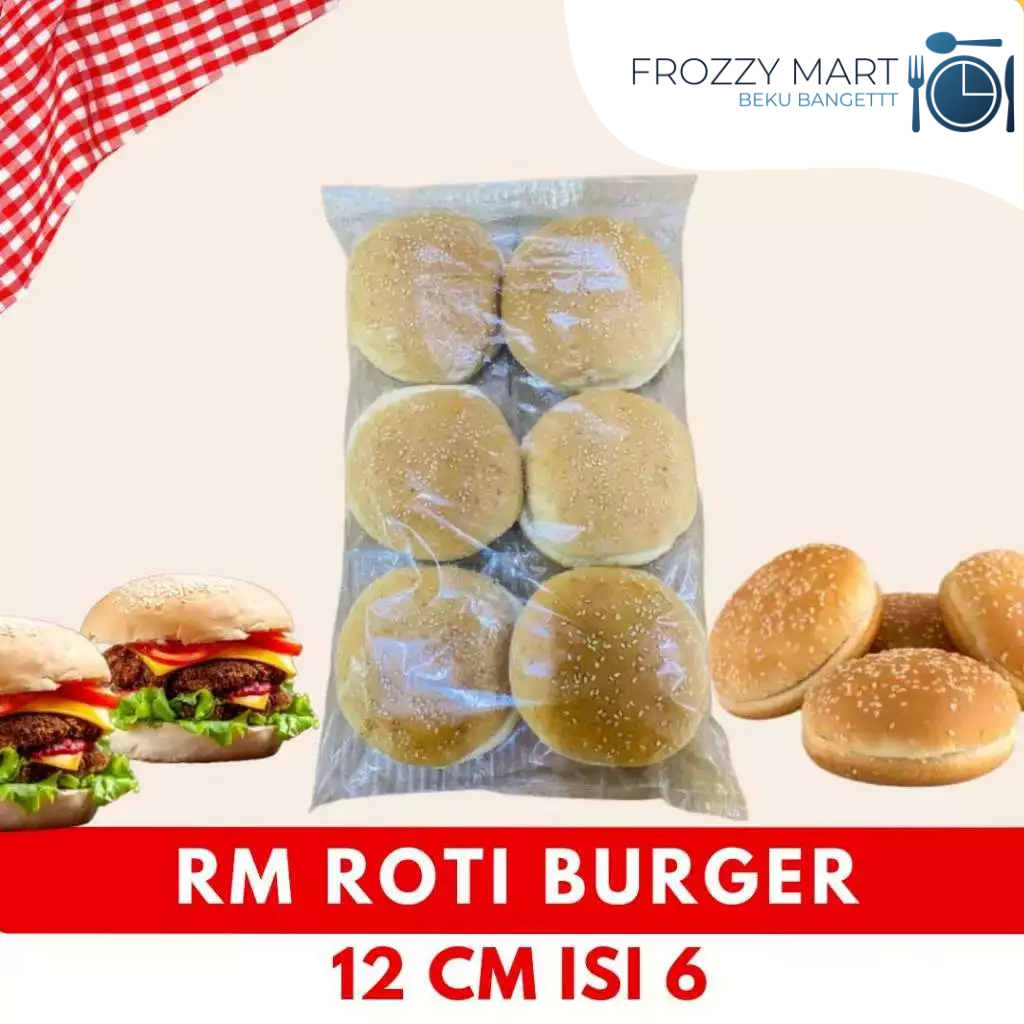 

RM Roti Burger 12cm Isi 6 – Bun Burger Lembut & Fresh – Roti Burger Siap Pakai untuk Usaha / Rumahan
