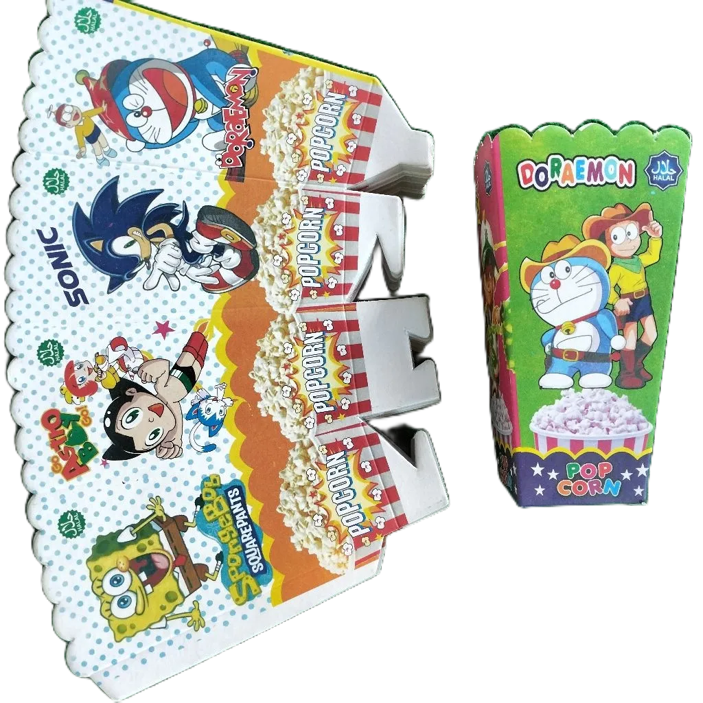 

KOTAK POPCORN UK 6 x12 cm LAPIS VOIL / KERTAS POPCORN / BUNGKUS POPCRON