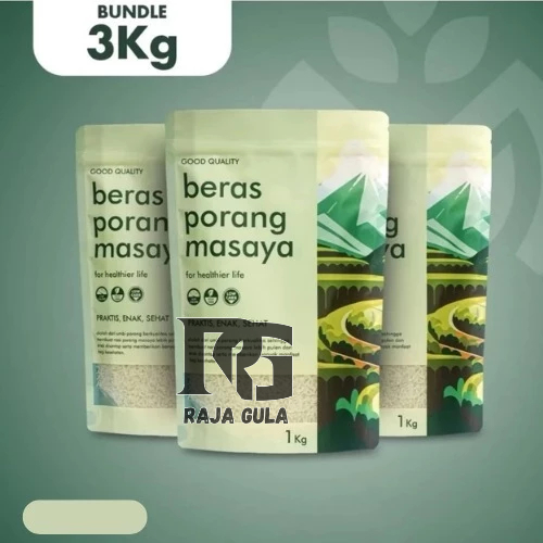 

paket 3kg beras porang masaya konjac shiritaki, beras diet, beras rendah kalori, beras cepat saji