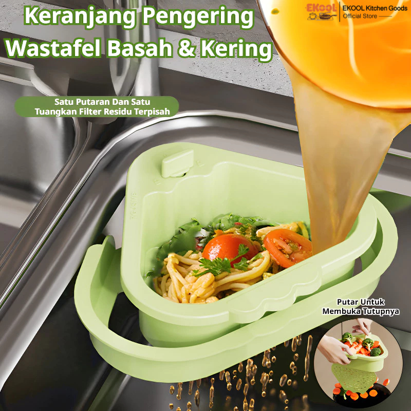 Wadah Penyaring Sisa Makanan Bak Cuci/Rangkaian Pemisah Sisa Makanan Besar/Wadah Penyimpanan Pembuka