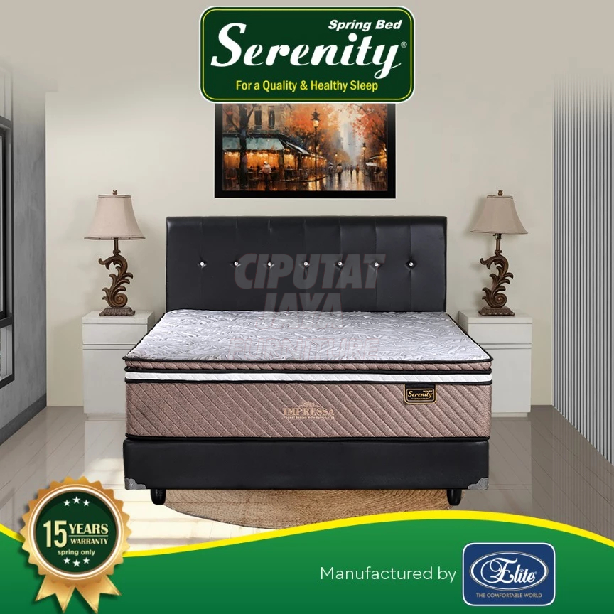 Serenity Impressa Latex Springbed | Kasur Elite Serenity Impressa Pocket Spring bed Pillowtop Latex