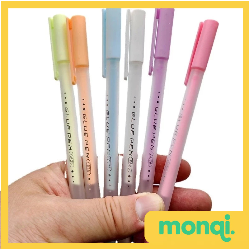 

MONQI Pulpen Lem Kertas Cepat Kering Lem Cair Anti Bocor Bentuk Pena Glue Pen Stiker Scrapbook Diy Untuk Anak-Anak
