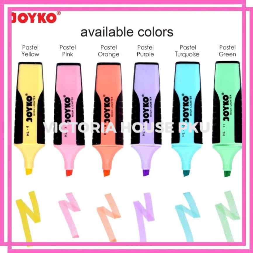

VHP - Joyko Pastel HL-611 / Highlighter JOYKO SPIDOL / SPIDOL PENANDA Pastel Color