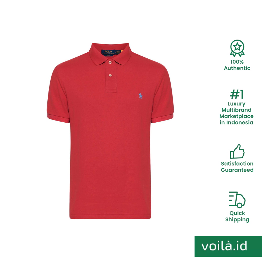 Pique Polo Shirt Slim Fit Red