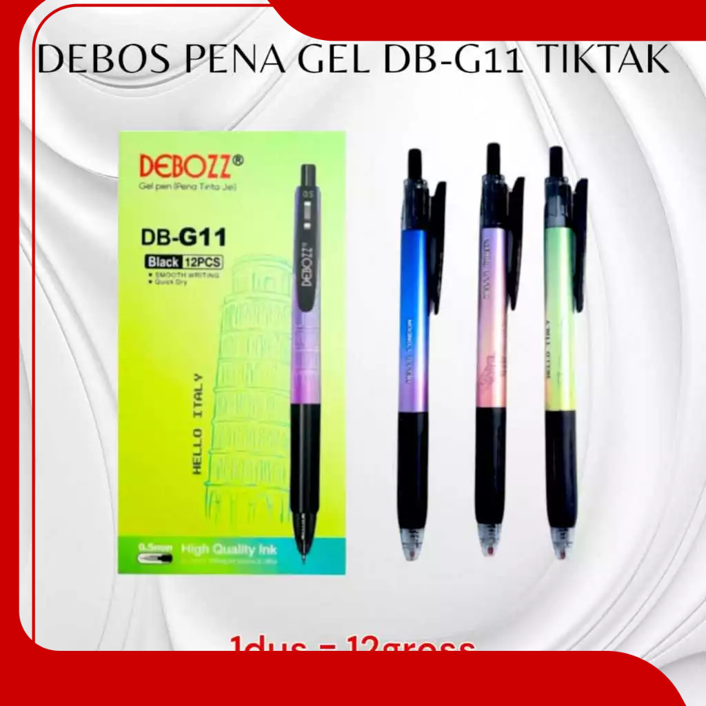 

pulpen gel / pena gel tiktak DB-G11 TINTA HITAM