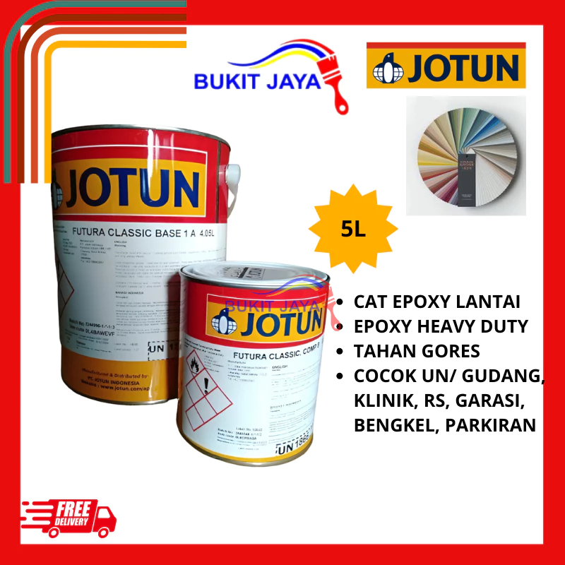 JOTUN FUTURA CLASSIC /CAT EPOXY PREMIUM LANTAI 5LITER bisa REQUEST WARNA