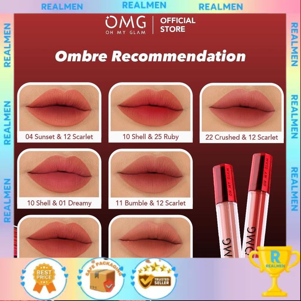 PAKET OMBRE LIPS OMG | Lipcream OMG Ombre Coffee Edition| Ombre Lipcream | Ombre Lips OH MY GLAM