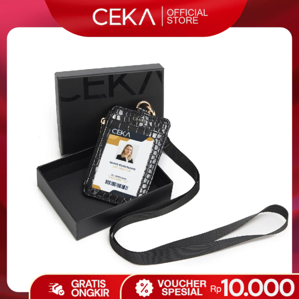 

CEKA Lanyard ID Card Holder Name Tag Kartu Tanda Pengenal - Binca Id Card Holder