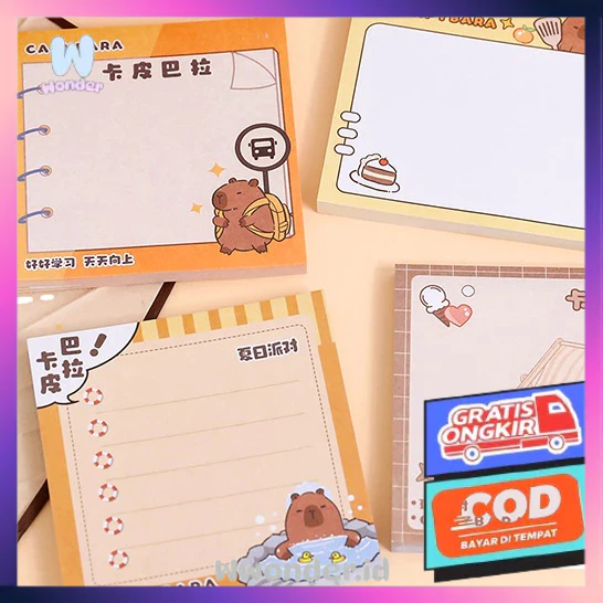 

WW 1 PACK Sticky Note Motif Capybara Best Seller MP09