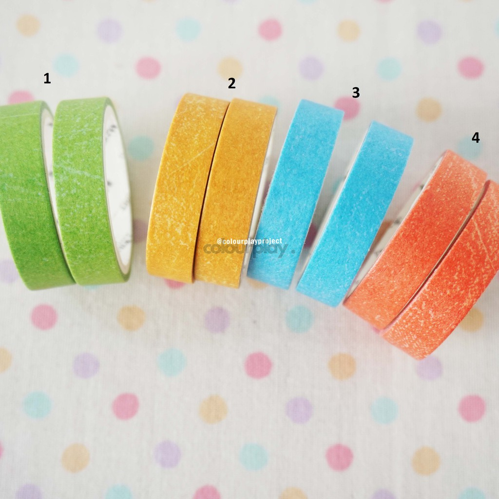 

W1220 Solid Colours 9mm x 3m Washi / Masking tape [Colourplay]