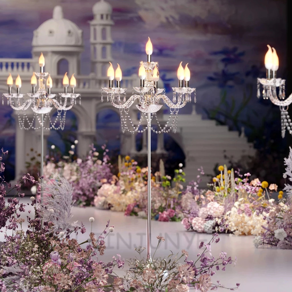 Lampu Standing Dekorasi Pelaminan Akrilik Lampu Pernikahan / Dekorasi Pelaminan /Backdrop ZZZ