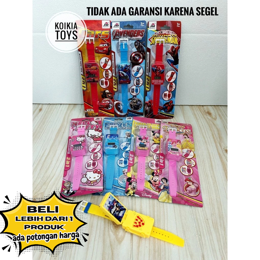 Jam tangan anak karakter ada musik jam tangan digital kotak