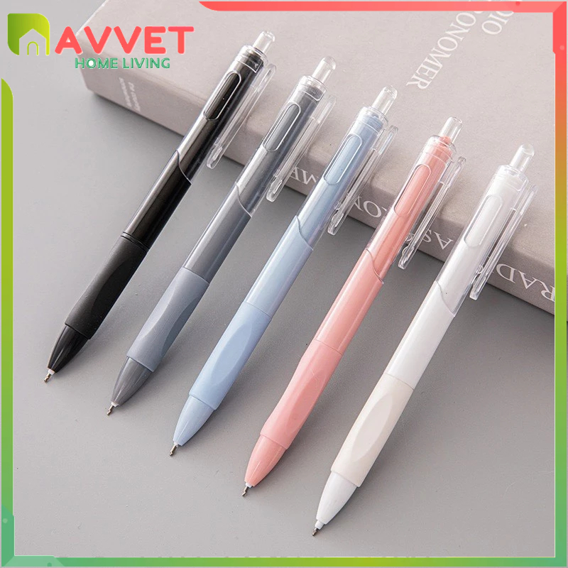 

AVVET Pulpen Gel Retractable 0.5mm Pena Cetekan Warna Polos Tinta Hitam Pena Aesthetic Cepat Kering Pen Tinta Gel Mekanik Ujung Lancip Bolpoin Cetek Alat Tulis Kantor Cute Ballpoint School Stationery ATK Murah