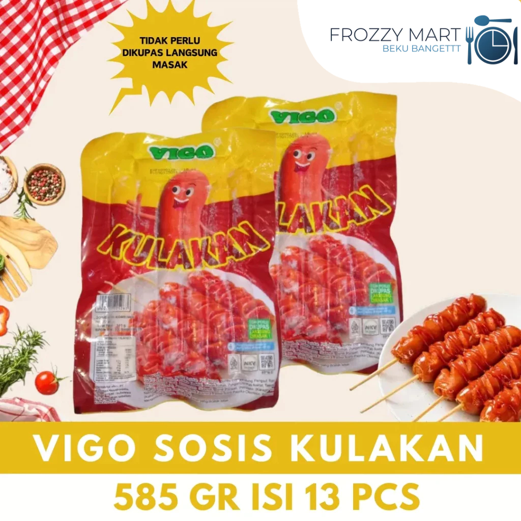

VIGO Sosis Kulakan 585gr Isi 13pcs | Sosis Ekonomis Cocok untuk Jualan