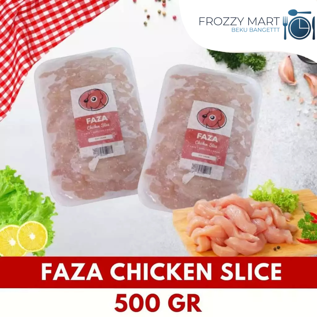 

FAZA Chicken Slice 500gr – Daging Ayam Iris Siap Masak, Praktis & Lezat