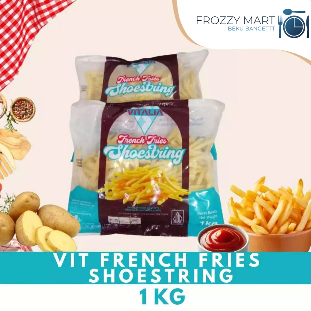 

Vitalia French Fries Shoestring Import | Kentang Goreng Beku 1KG