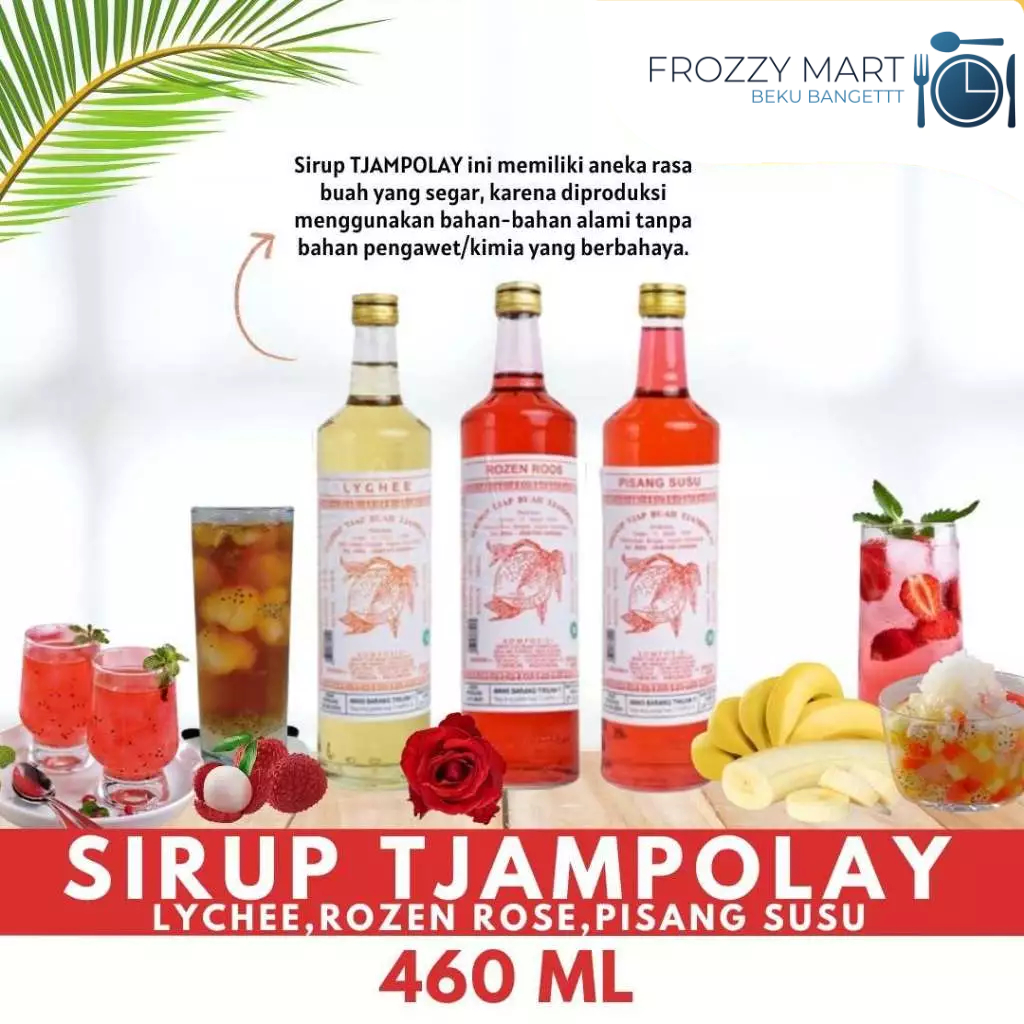 

Sirup Tjampolay 460ml – Lychee, Pisang Susu, Rozen | Sirup Legendaris Cirebon Rasa Premium