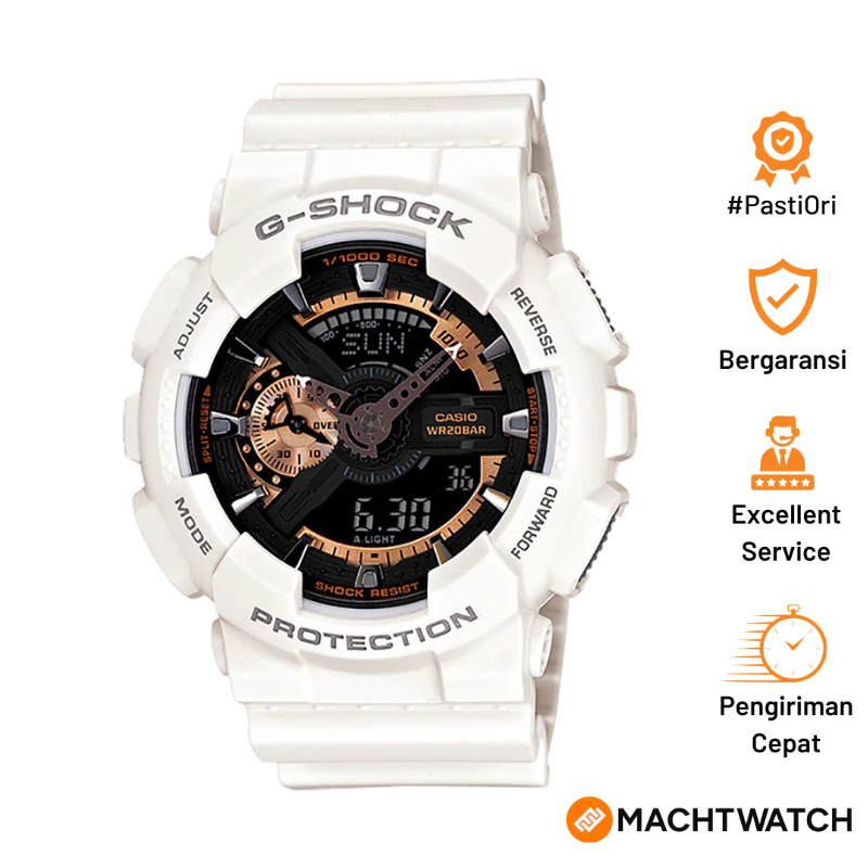 [PAYDAY SALE] Jam Tangan Pria Casio G-Shock GA-110RG-7ADR GA110RG GA-110RG Black Digital Analog Dial