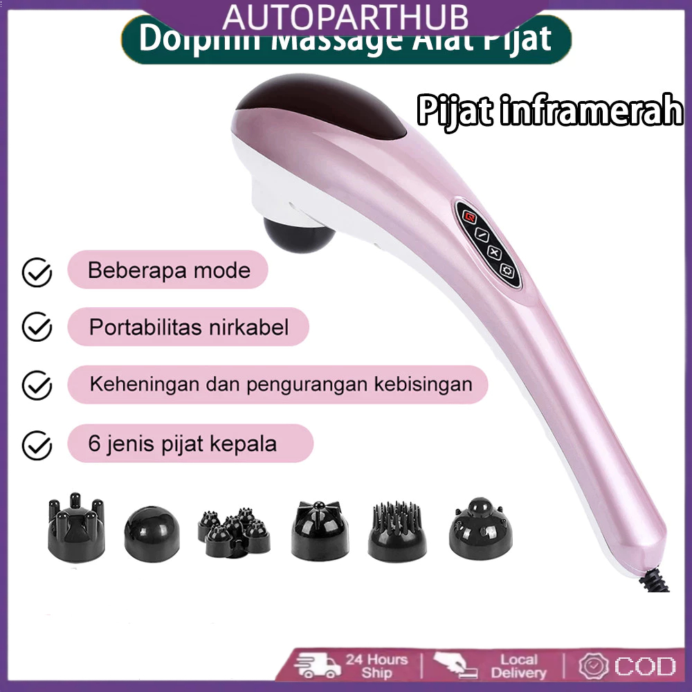 Pijat Elektrik Terapi Alat Pijat Elektrik Terapi Infrared Dolphin Massager Serbaguna Punggung 6 Pija